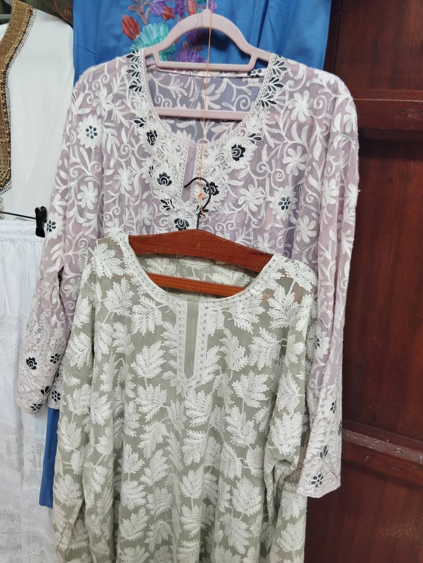 Kasmiri raw Silk dress